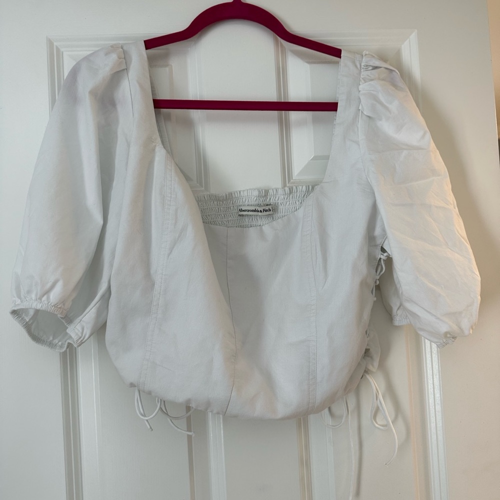 Abercrombie puff sleeve corset top